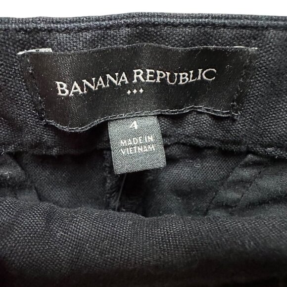 NWT Banana Republic Black 4"‎ Shorts Button Details Nautical Preppy Size 4 - Picture 3 of 7
